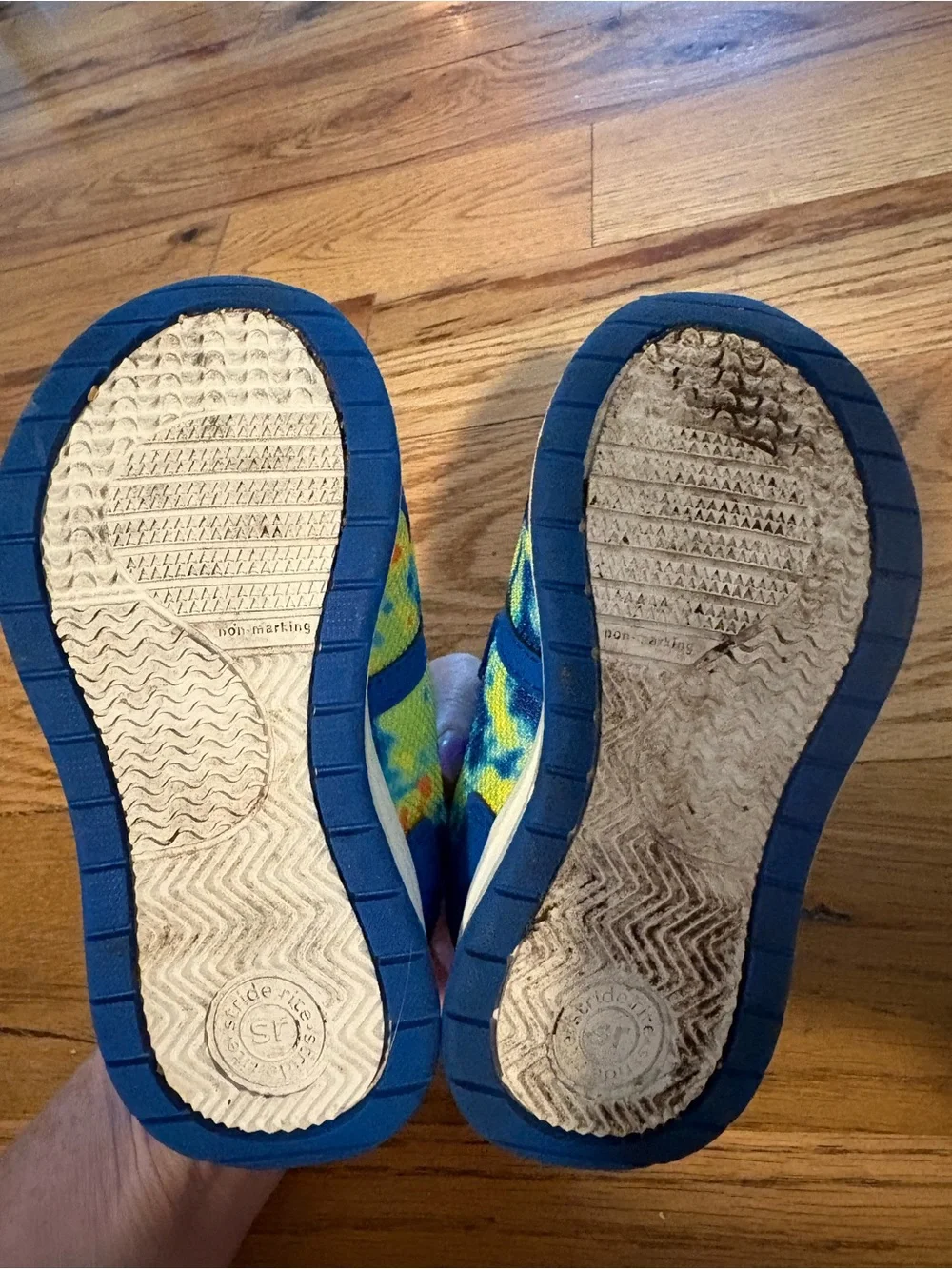 Stride Rite Blue and Yellow Kids Sneakers